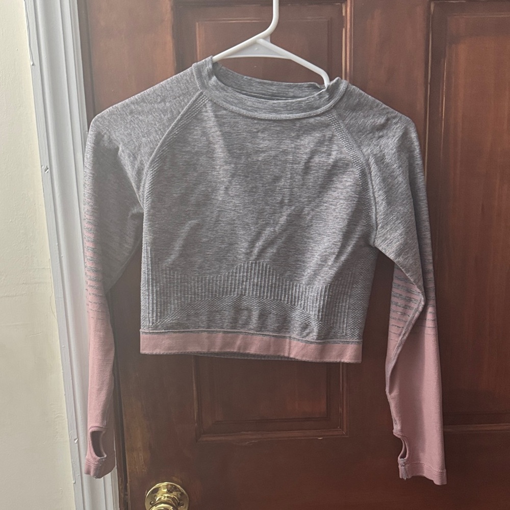 Gray and Pink Women's Top